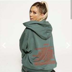 New Boys Lie Read Me Hoodie in Sage Green